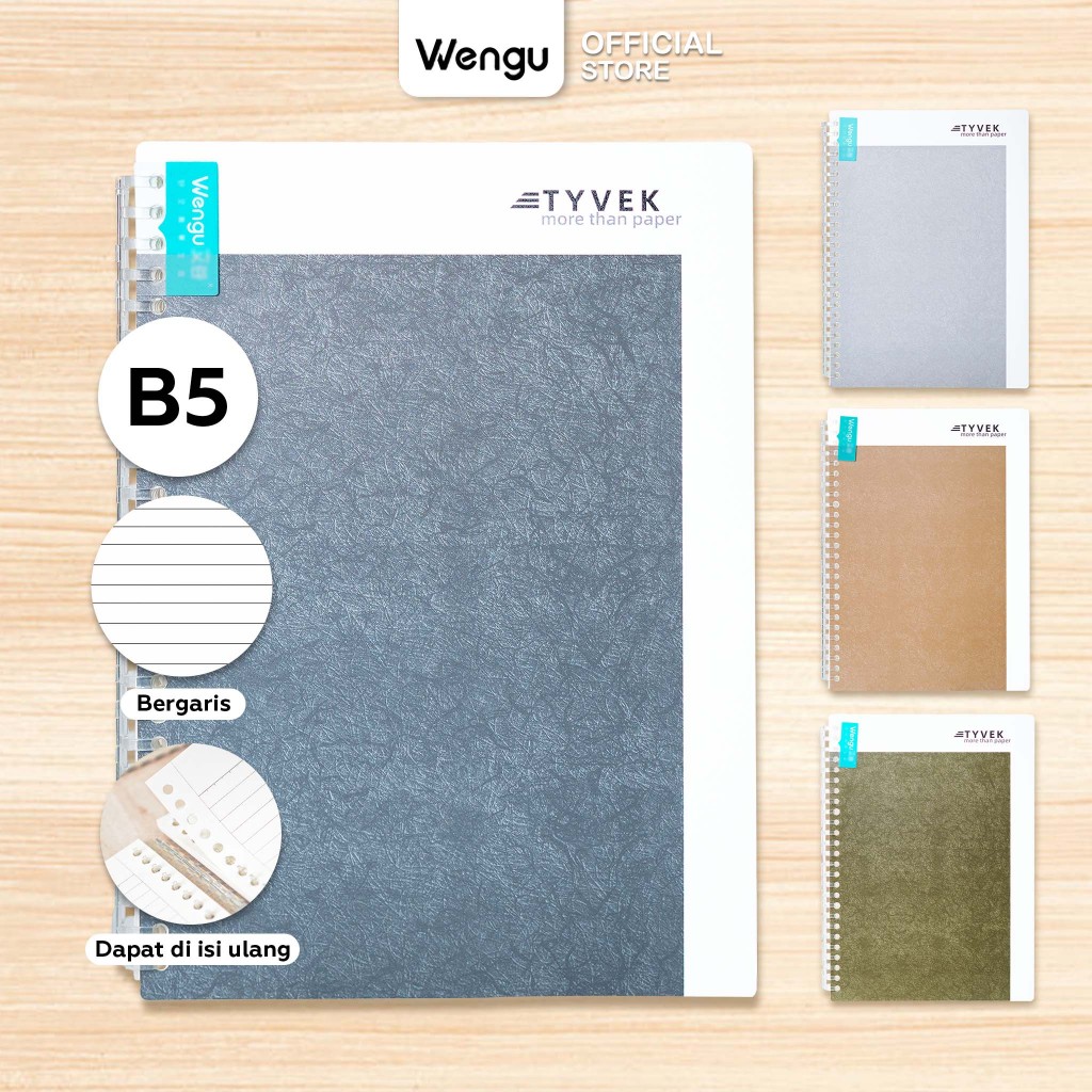 Jual WENGU Binder Notebook Ukuran B5 Bergaris 60 Lembar Refillable Ring ...