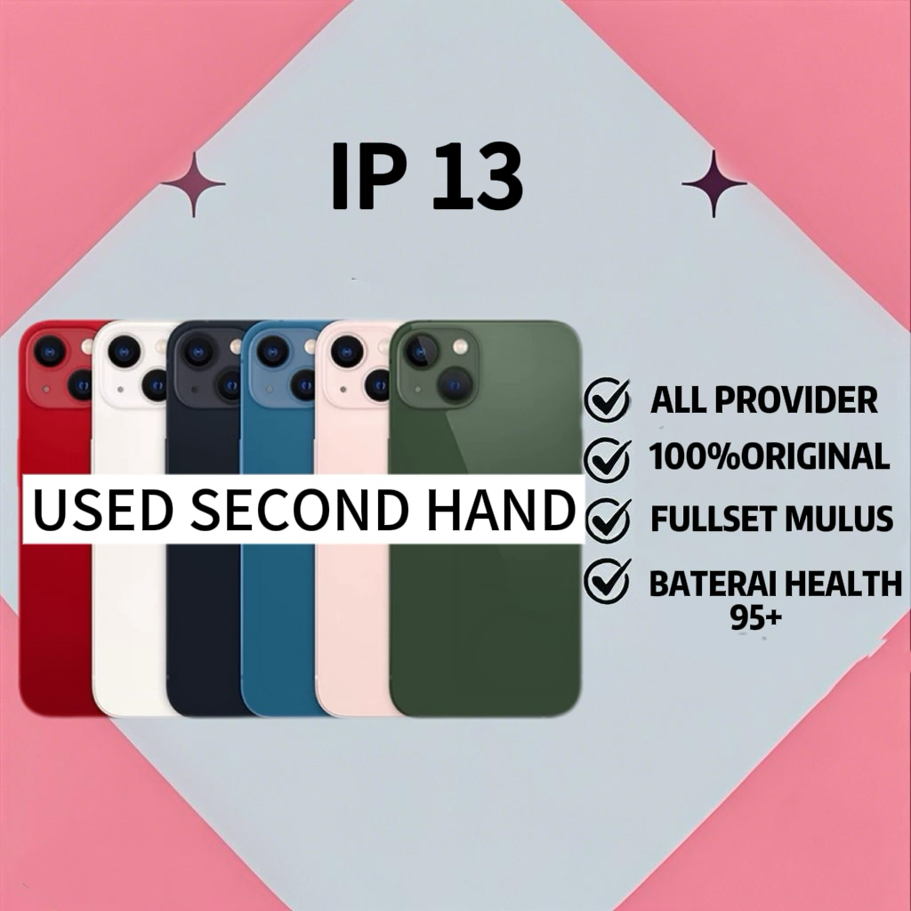 Jual IP 13 Second 128GB 256GB FULLSET MULUS SECOND BERGARANSI ...