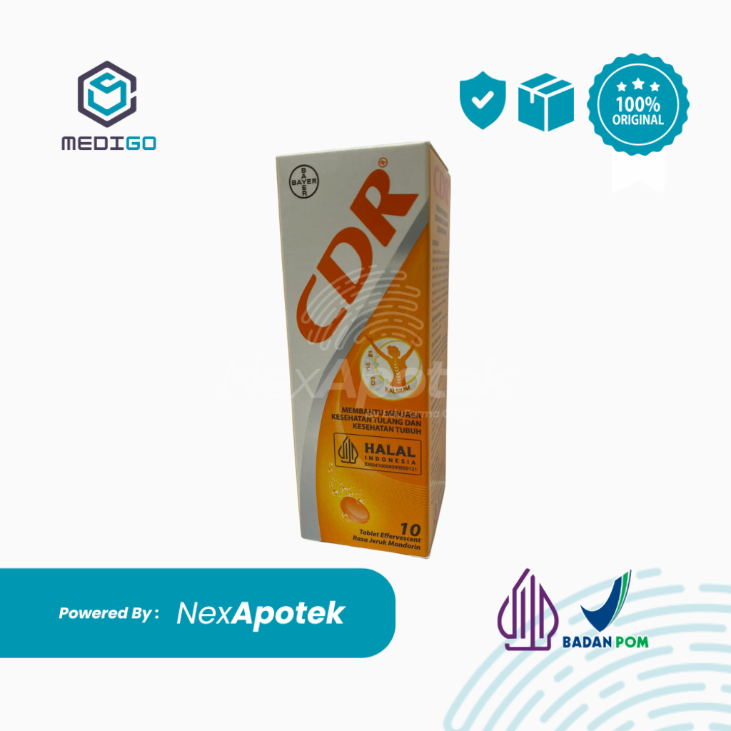 Jual CDR Multivitamin Suplemen Kalsium Vitamin C, D, dan B6 Rasa Jeruk ...