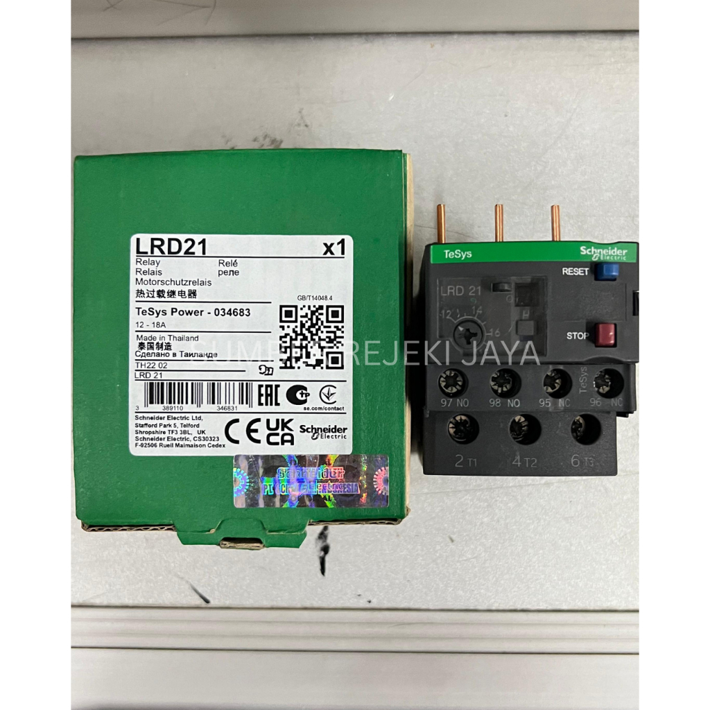 Schneider Thermal Overload Relay LRD21 12 - 18A - foto 2