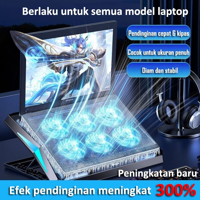 2025 KYB Cooling Pad Laptop Gaming Kipas Pendingin Laptop Portable 8 Kipas