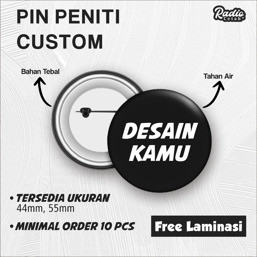 Jual Buat Pin Peniti Custom Unik! Tersedia 2 Ukuran (58mm & 44mm ...