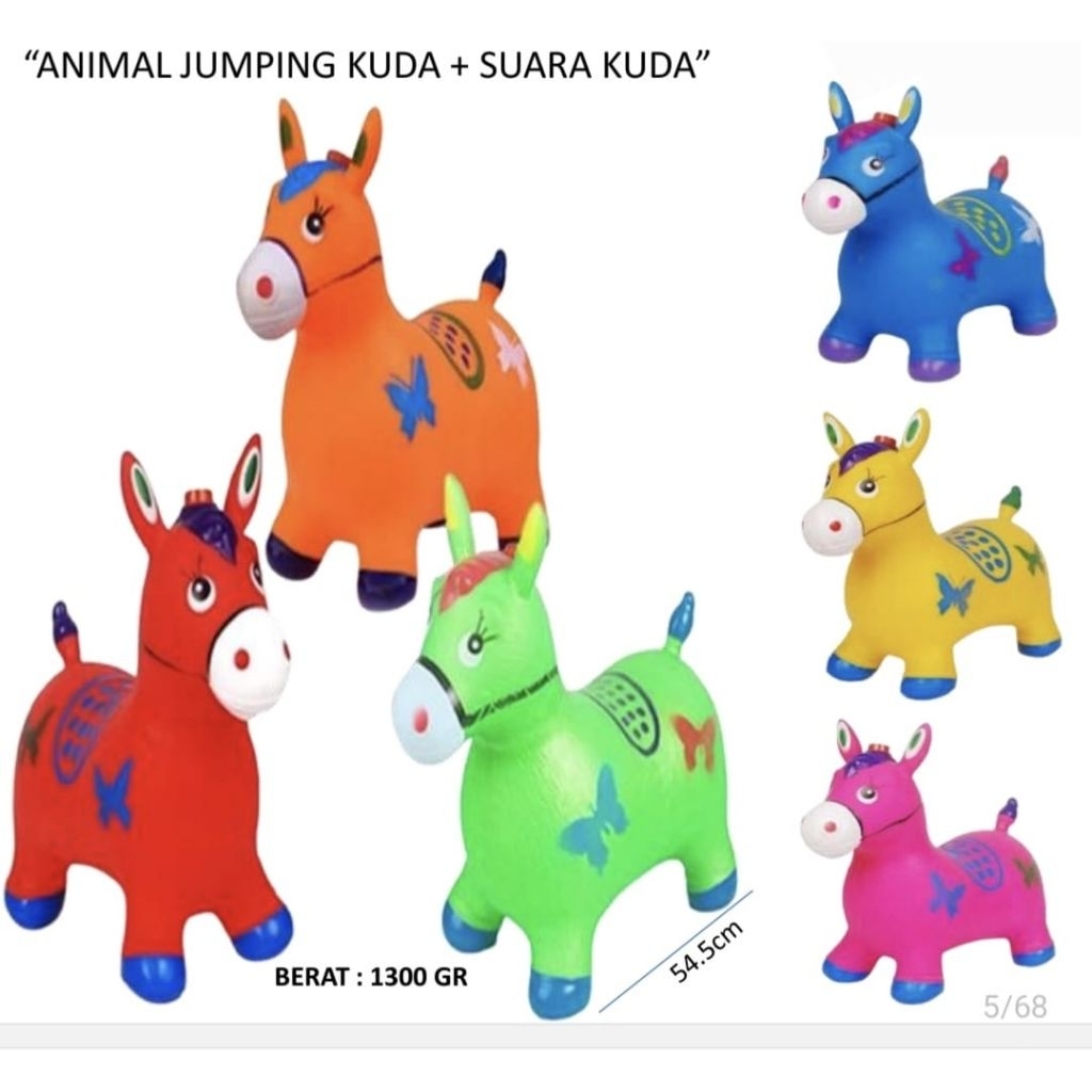Jual Mainan anak animal jumping kuda-kudaan karet (ada suara) | Shopee ...