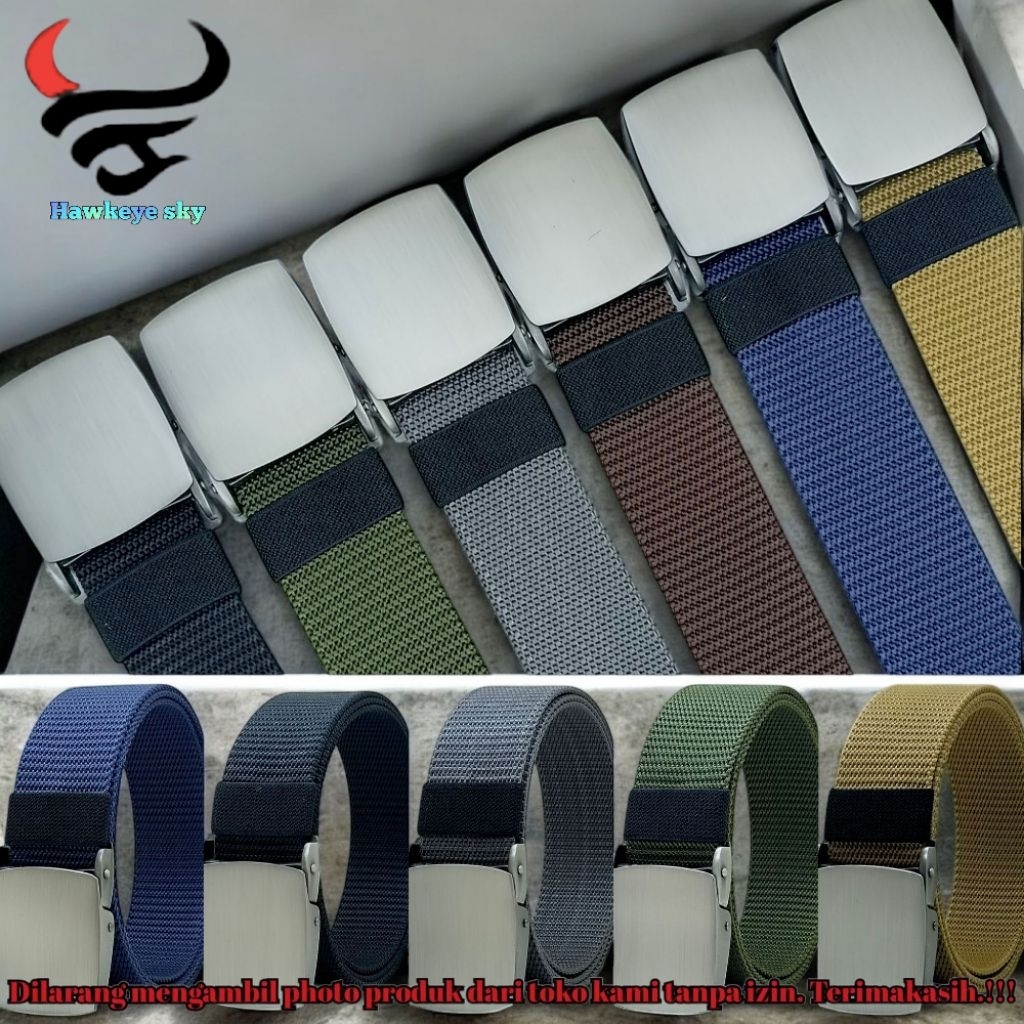 Jual sabuk pria NILON simpel FULL COR aloy anti karat JUMBO ikat ...