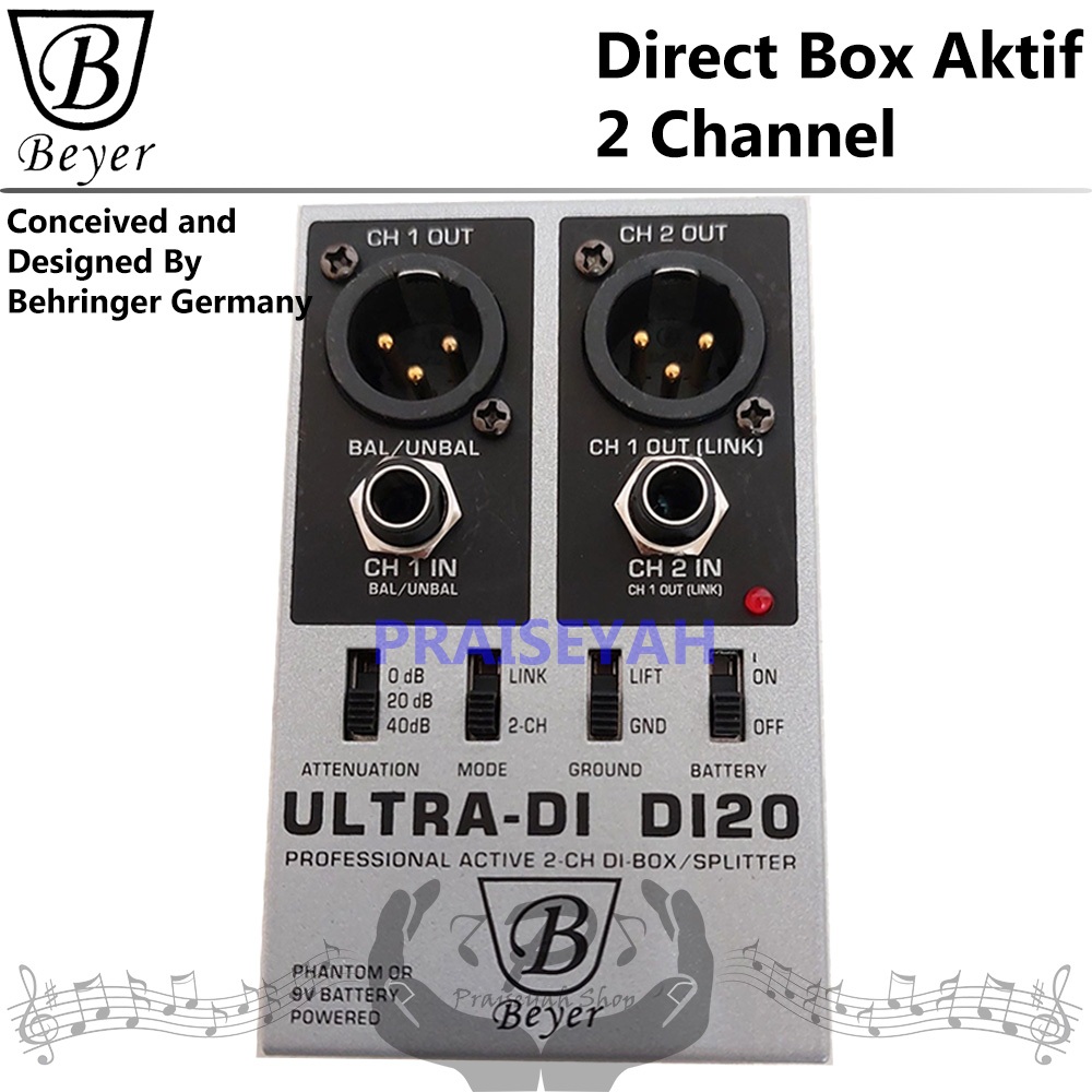 Jual Direct Box Beyer Ultra-DI DI20 – Professional Active 2-Channel DI ...