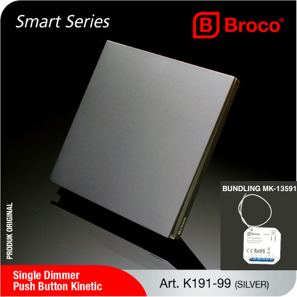 Jual [BUNDLING] BROCO Single Dimmer Push Button Kinetic K191 + Single ...