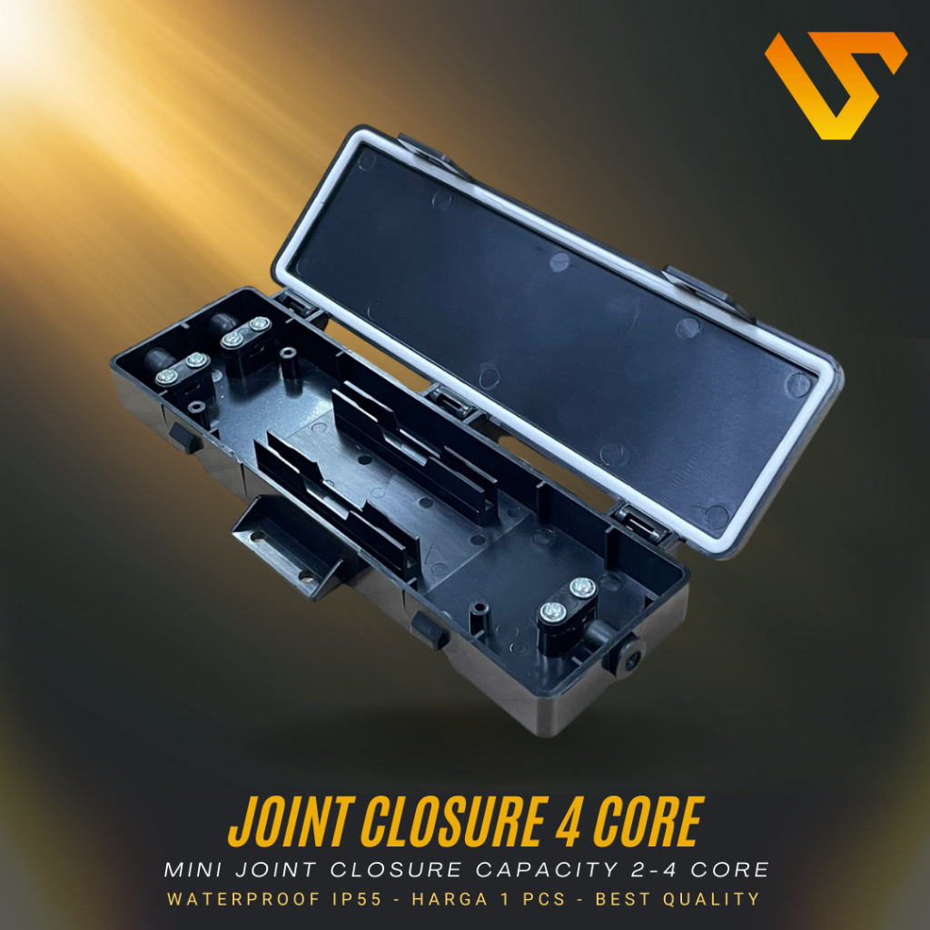 Jual Fiber Optic Mini Joint Closure 4 Core Hitam | 4C Joint closure FO ...