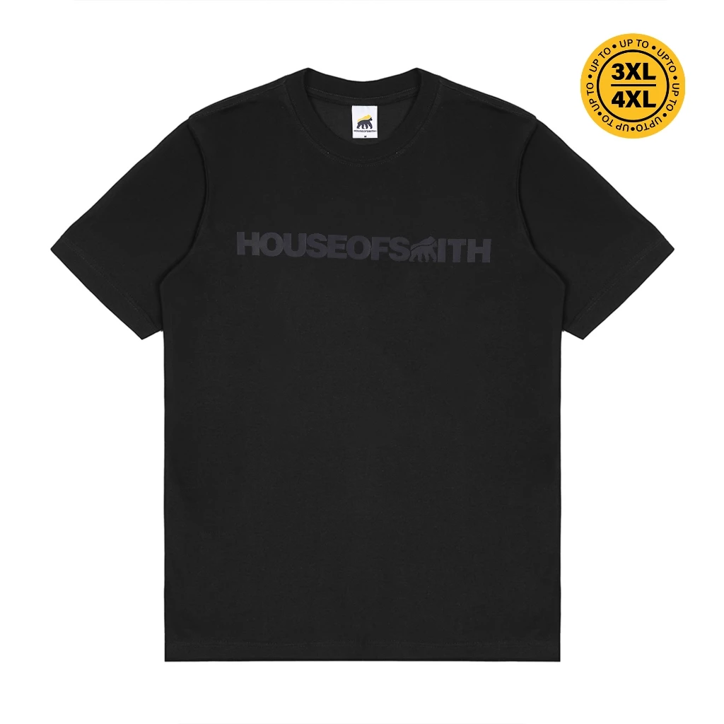 Kaos Pria Hitam Premium Cotton Combed 24s Highdensity House of Smith - kaos pria