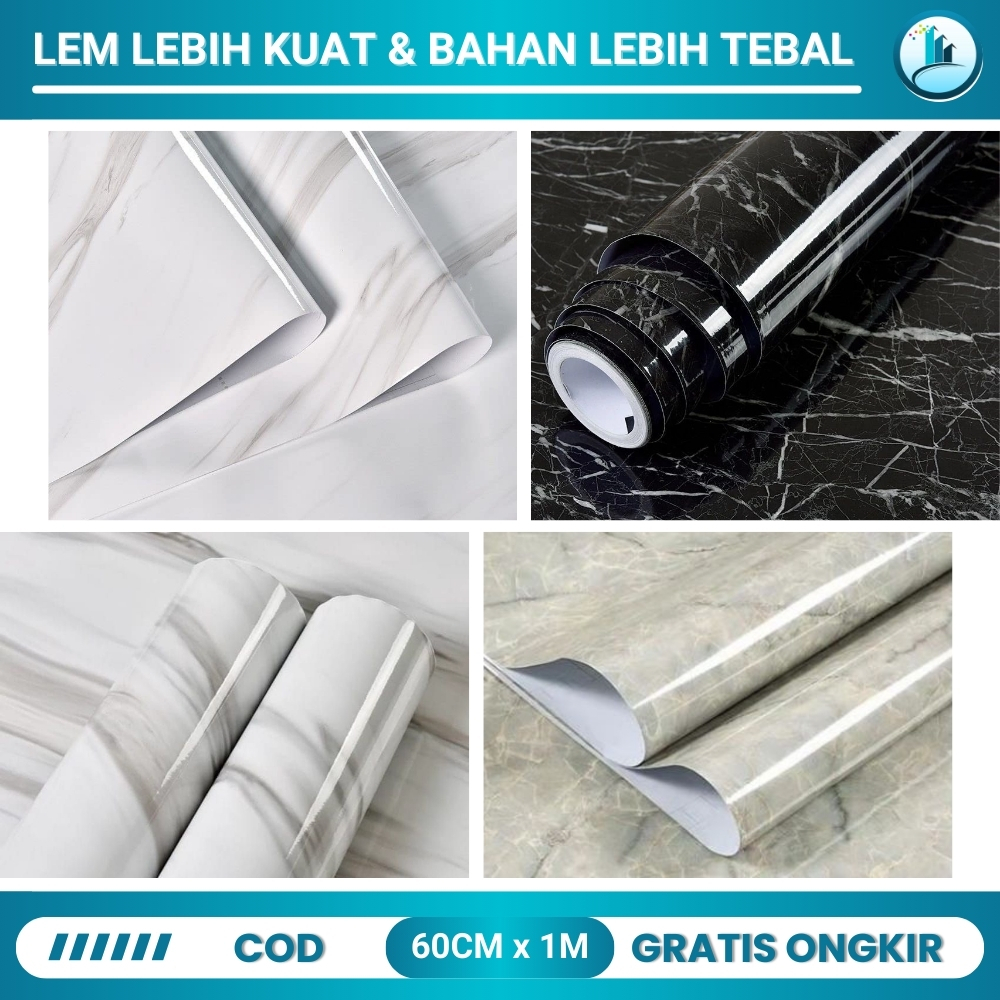 Jual Wallpaper Sticker Glossy Motif Marmer Stiker Marble Welpaper ...