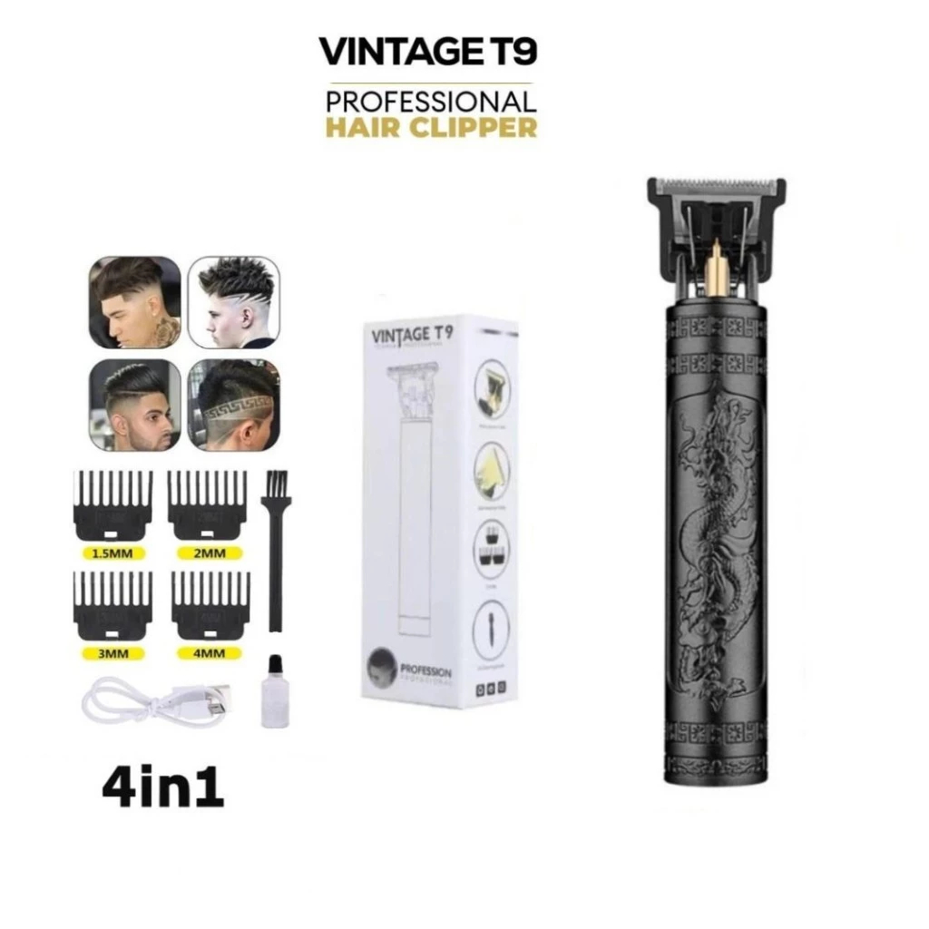 Jual Mesin Cukur Rambut Vintage T9 Motif Naga / Set Cukuran Jenggot ...
