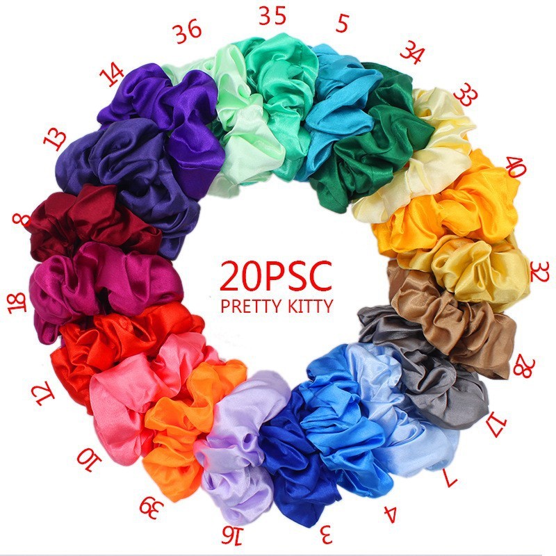 Jual [CUCI GUDANG] FRENCH SCRUNCHIE SOLID COLOR SCRUNCHIES MEDIUM RING ...