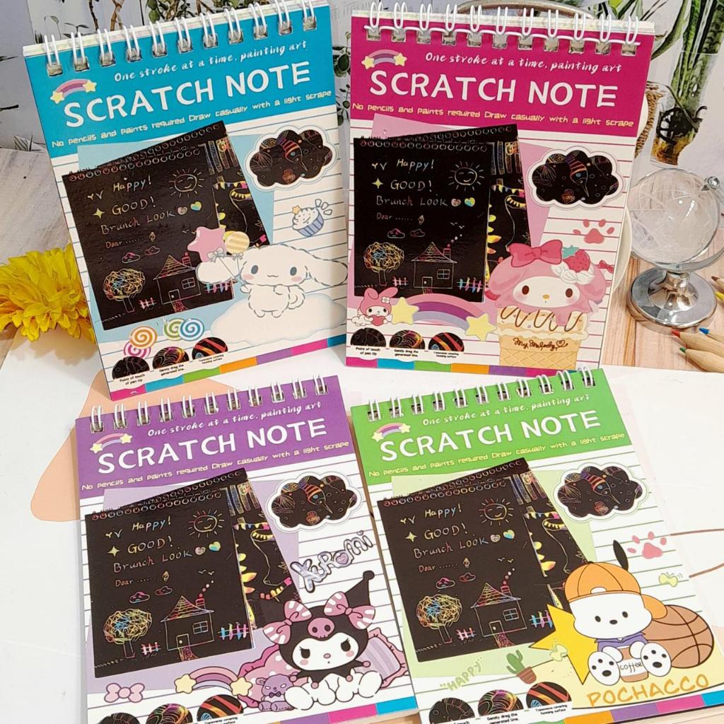 Jual Scratch Book Drawing Mini Ajaib Ukuran A5 Super Cute Lucu + FREE ...