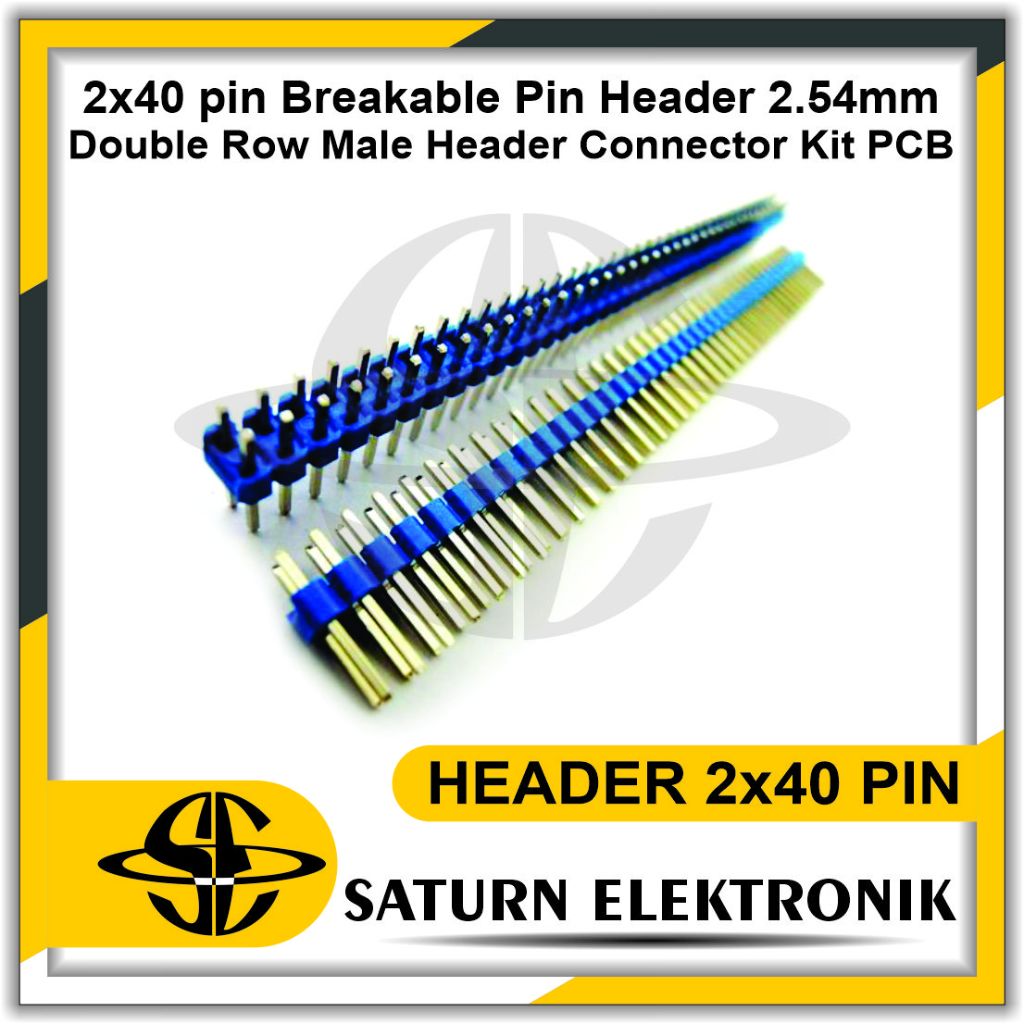 Jual Pin Header Tulang Ikan Male Double Row 2x40 2.54mm Blue | Shopee ...