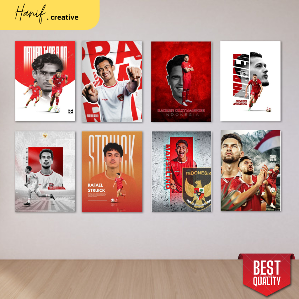 Jual Hiasan Dinding Poster Kayu MDF - POSTER TIMNAS INDONESIA | Shopee ...