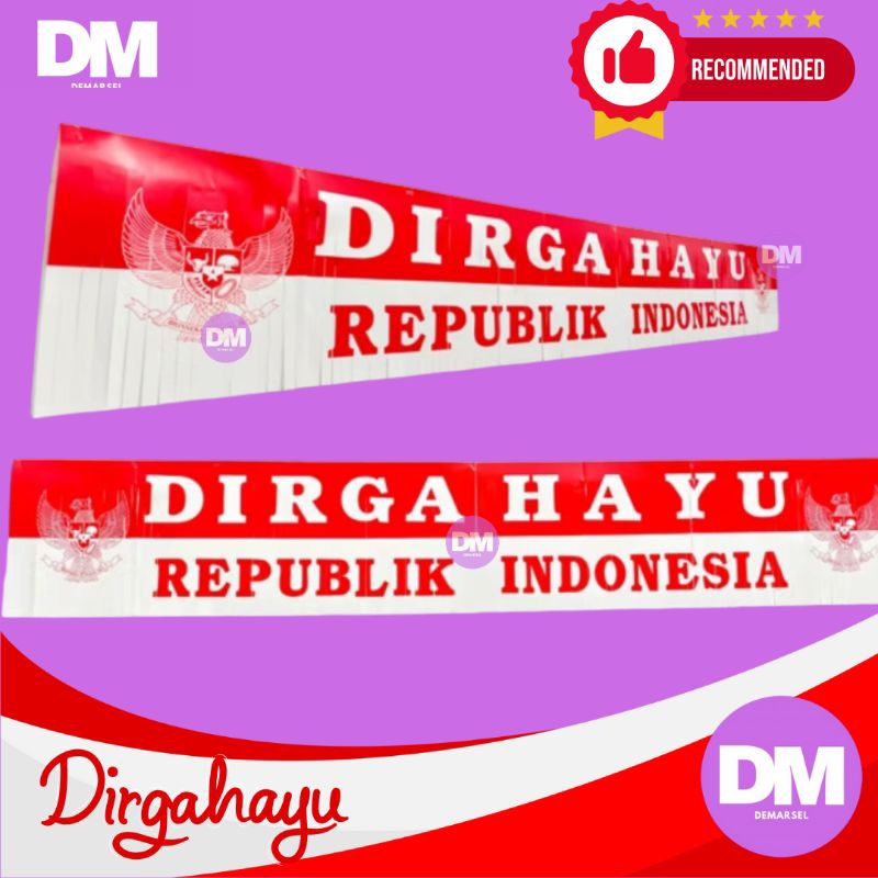Jual Bendera rumbai Tirai dirgahayu Bendera Merah putih Garuda Lespang ...