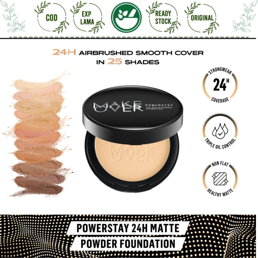 Jual MAKE OVER POWERSTAY 24H MATTE POWDER FOUNDATION AIRBRUSHED SMOOTH ...