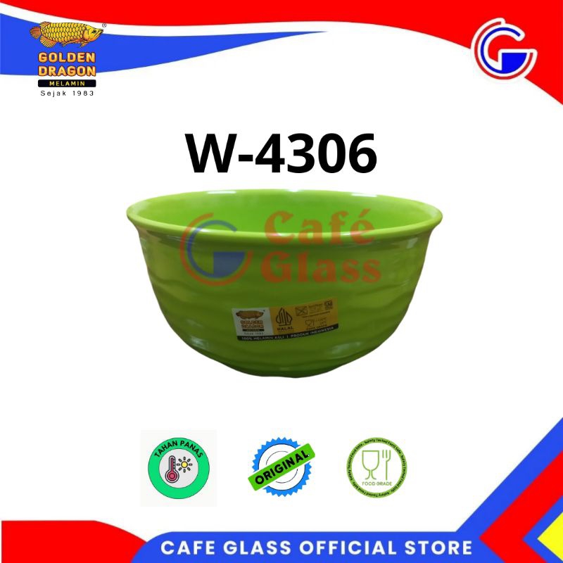 Mangkok Melamin/Mangkok Ulir Gelombang 6"