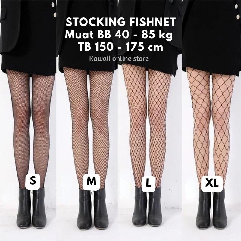 Jual Stocking celana jaring fishnet highwaist pantyhose stoking jala ...