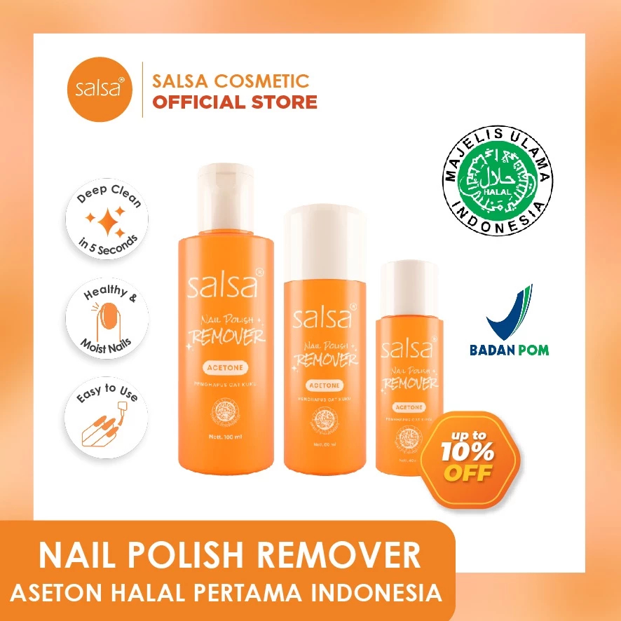 Jual SALSA Nail Polish Remover HALAL Pembersih dan Menghapus Cat Kuku Penghapus Kutek SLS