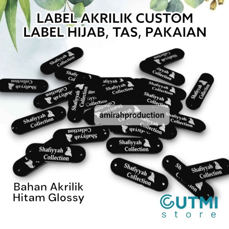 Jual Label Akrilik Hitam 2mm Marking, Label Hijab, Label Baju, Label ...