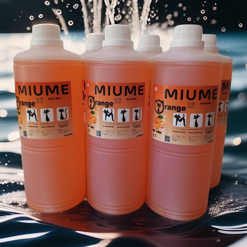 Jual Shampo kucing miume orange kemasan 1liter membasmi kutu dan jamur ...