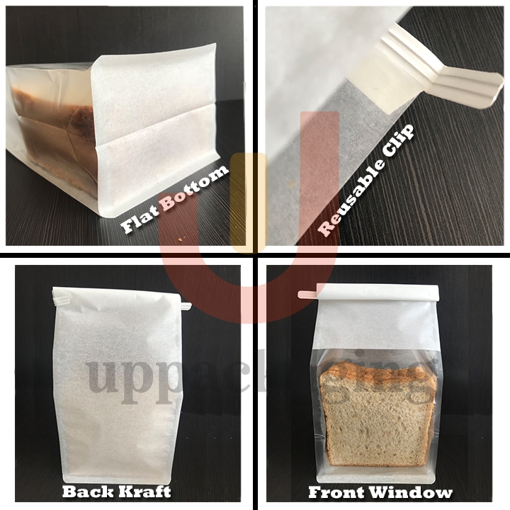 Jual Kantong Roti 22x27 Kemasan Kertas dengan Kawat Transparan Paper ...