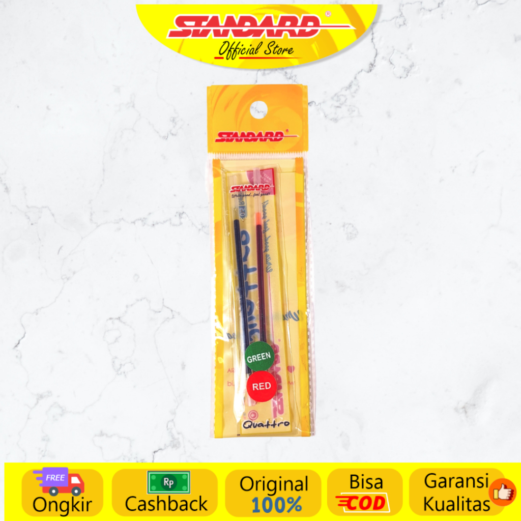 Standard - Refill Pulpen Quattro 0.5 / 1.0 - Oil Gel ( Isi Pulpen / Pena / Ballpoint ) (6)