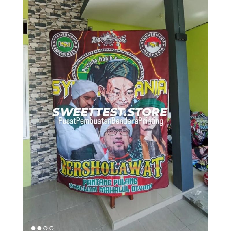 Jual 1 HARI JADI + FREE STICKER, BENDERA PRINTING CUSTOM SOLO, CETAK ...