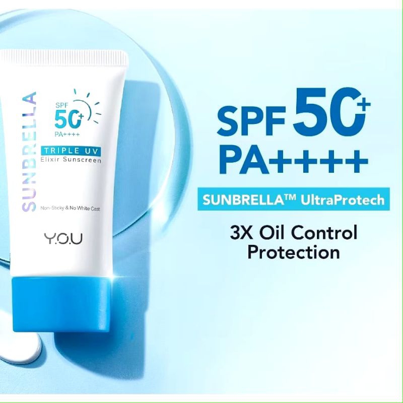 Jual You sunbrella triple uv elixir sunscreen spf50+PA++++ | Shopee ...