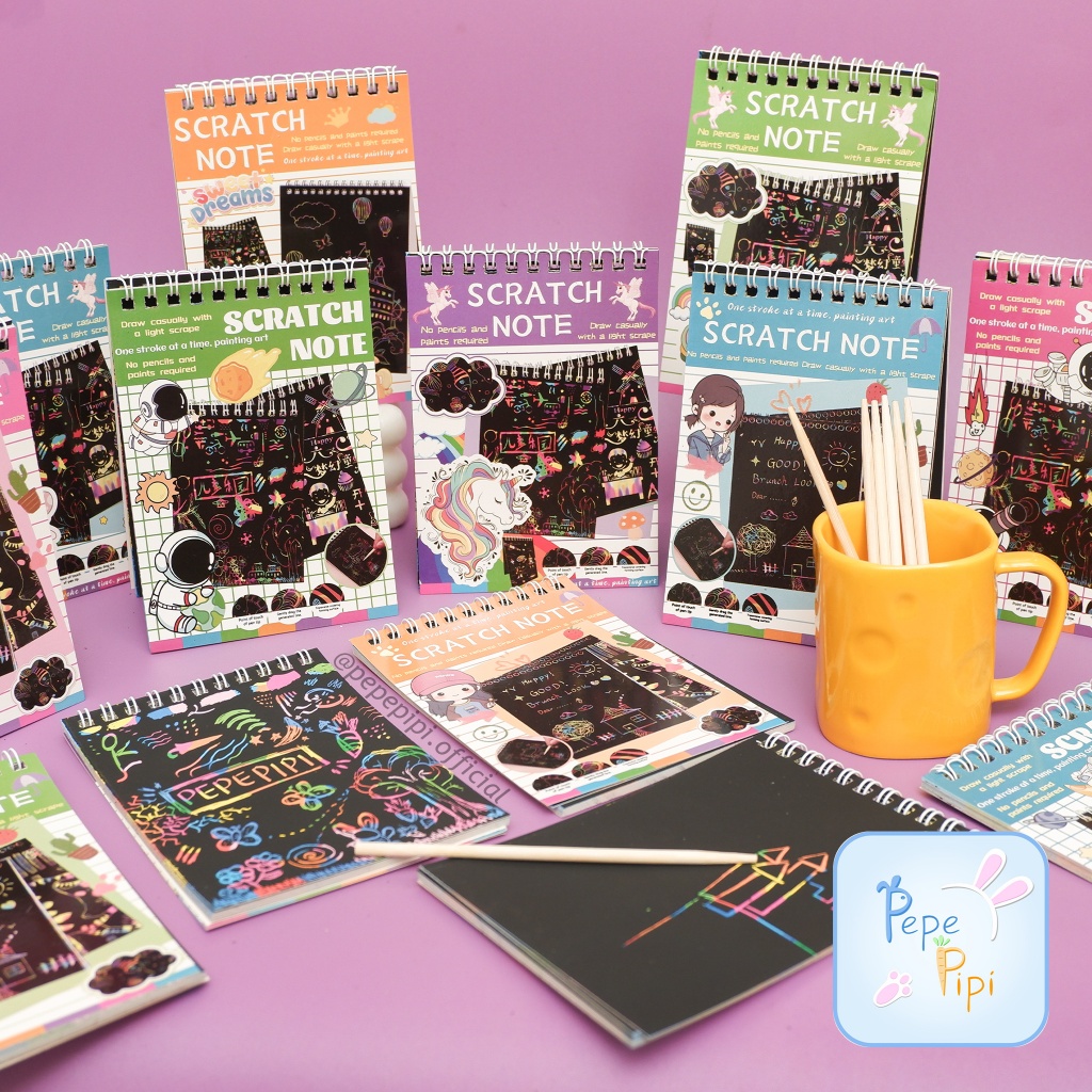 Jual Buku Scratch Note Polos BA-12101 Mainan Gosok Edukasi Anak Buku ...