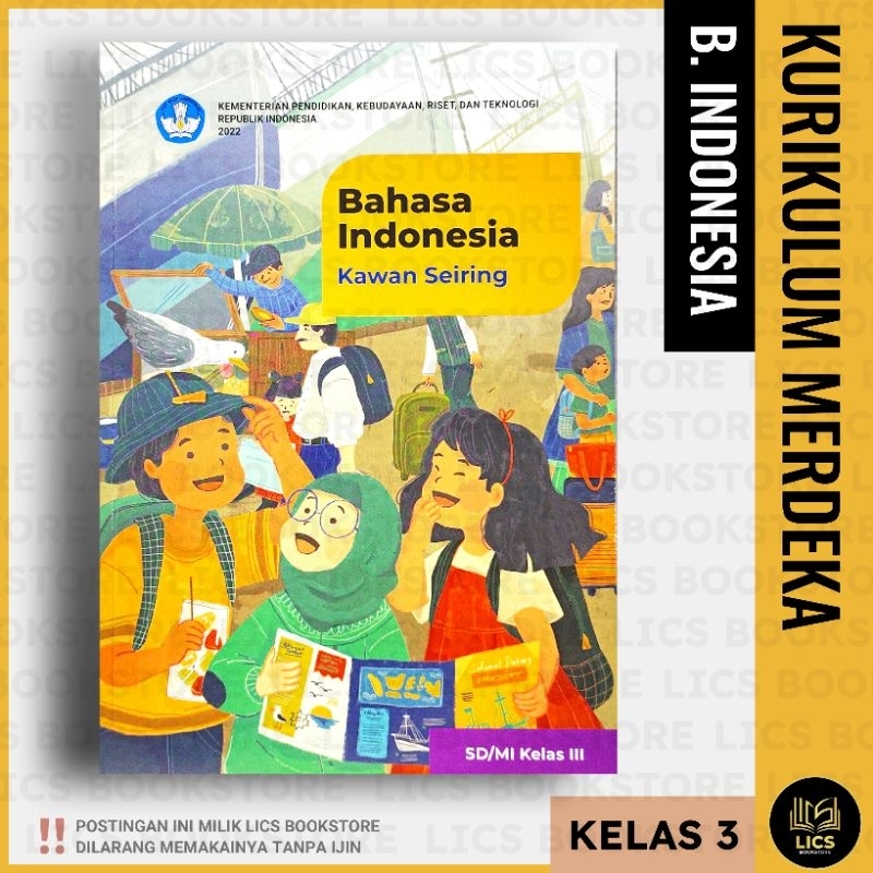 Jual Buku Bahasa Indonesia Kelas 3 SD Kurikulum Merdeka KURMER | Shopee ...