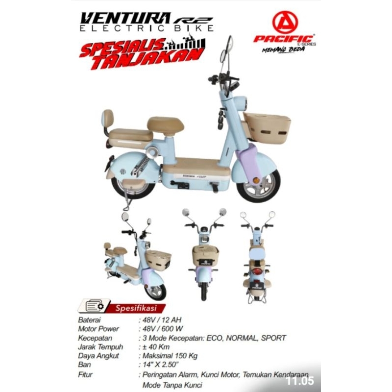 Jual Promo Termurah SEPEDA LISTRIK NEW PASIFIC VENTURA R2 & VENTURA R5 ...