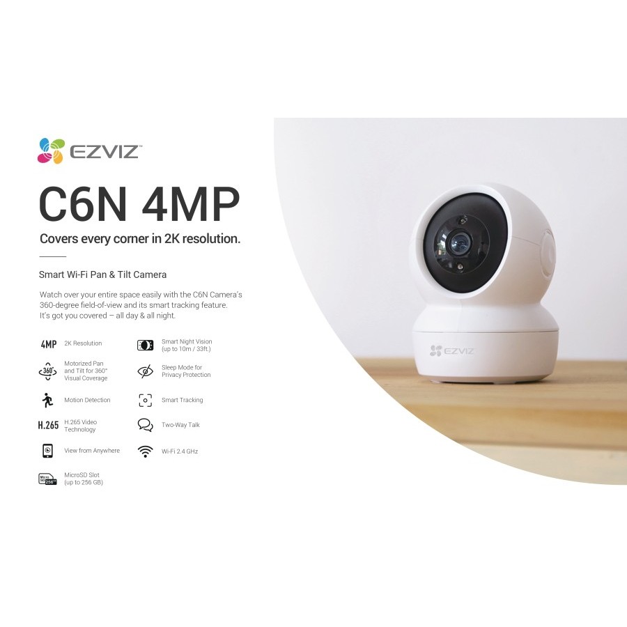 Jual Ezviz C6N 4MP 2K+ Smart Camera H265 Two-Way Audio Original ...