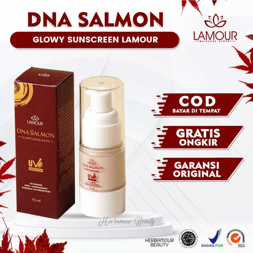 Jual DNA SALMON GLOWY SUNSCREEN LAMOUR - SUNSCREEN SPF 50++ PENCERAH ...