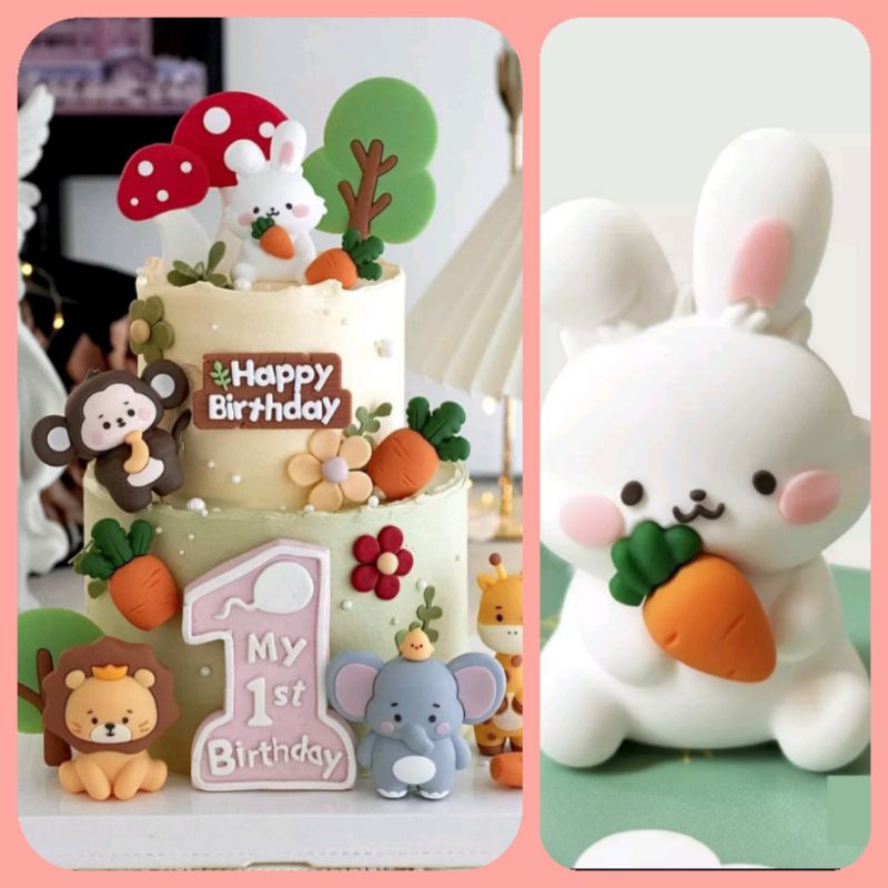Jual Hiasan Topper Cake Kue Ulang Tahun Happy Birthday Binatang Hutan ...