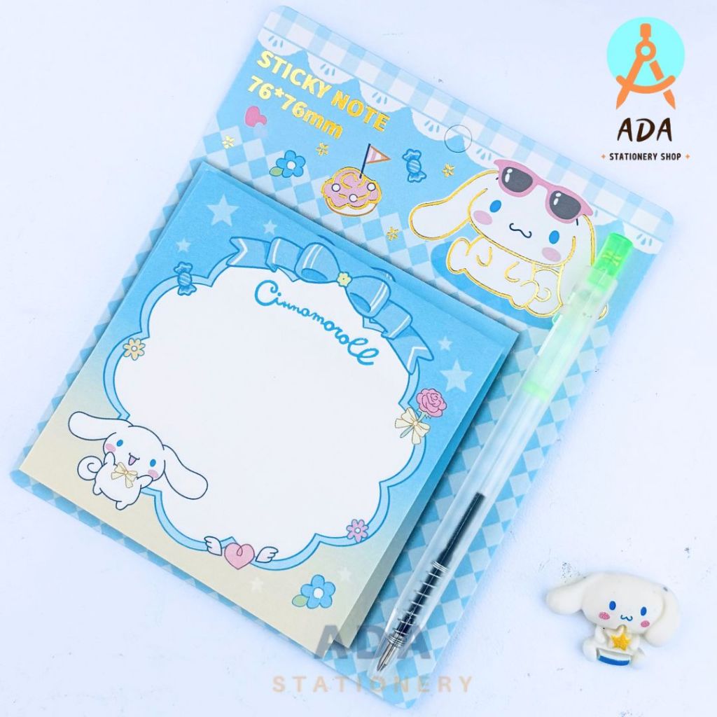 Jual (1 pc ) STICKY NOTES SANRIO + BOLPEN MINI/ A02-8/ 7.6 x 7.6 cm ...