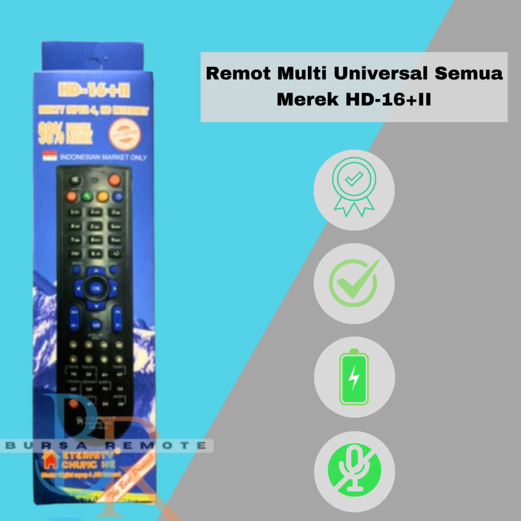 Jual Remot / REMOTE MULTI RECEIVER/PARABOLA MP4 HD 16+II (getmecom ...