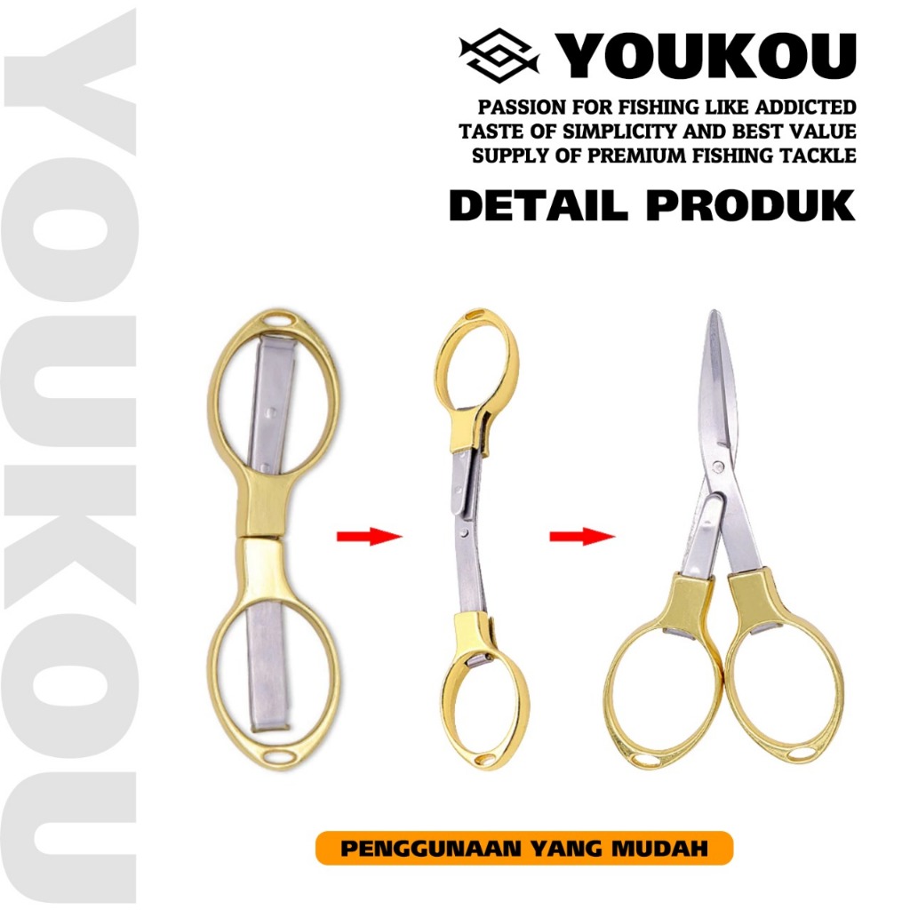 Jual YOUKOU Gunting Kecil Mini Lipat Gunting Lipat Senar Pancing ...