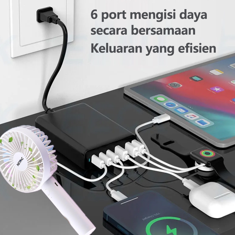 Jual NETPAC AE19 Adaptor Charger 8 Port 168W Desktop Charger Station ...