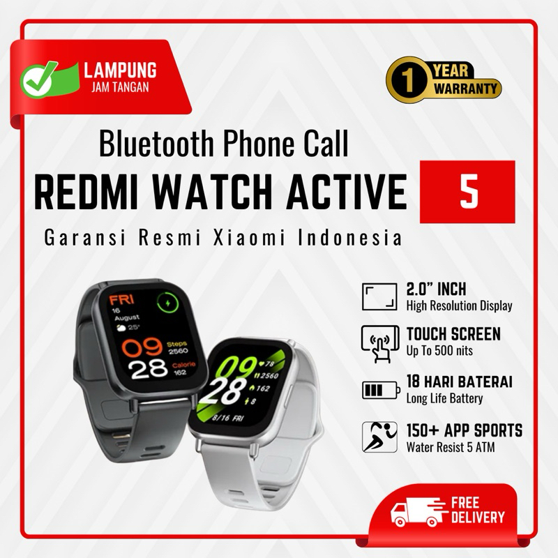 Jual Redmi Watch 5 Active Resmi Indonesia | Shopee Indonesia