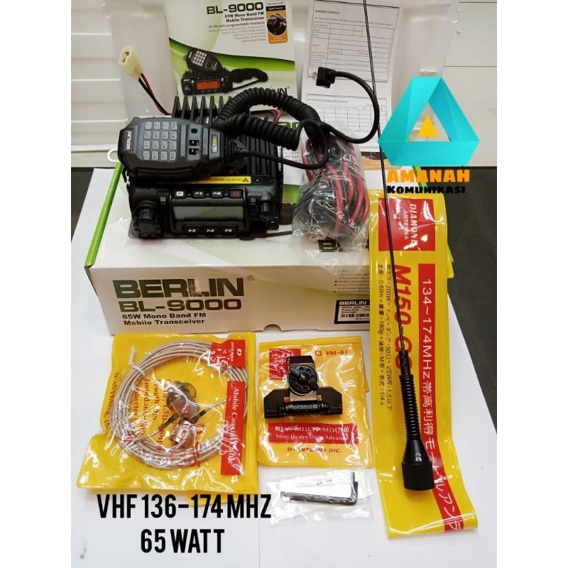 Jual Paket Radio rig mobil vhf 65 watt lengkap tinggal pasang | Shopee ...