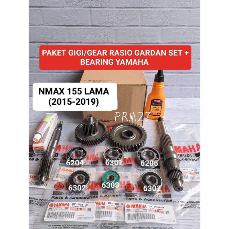Jual Paket gigi/gear rasio + bearing gardan (2DP) Yamaha nmax 155 lama ...