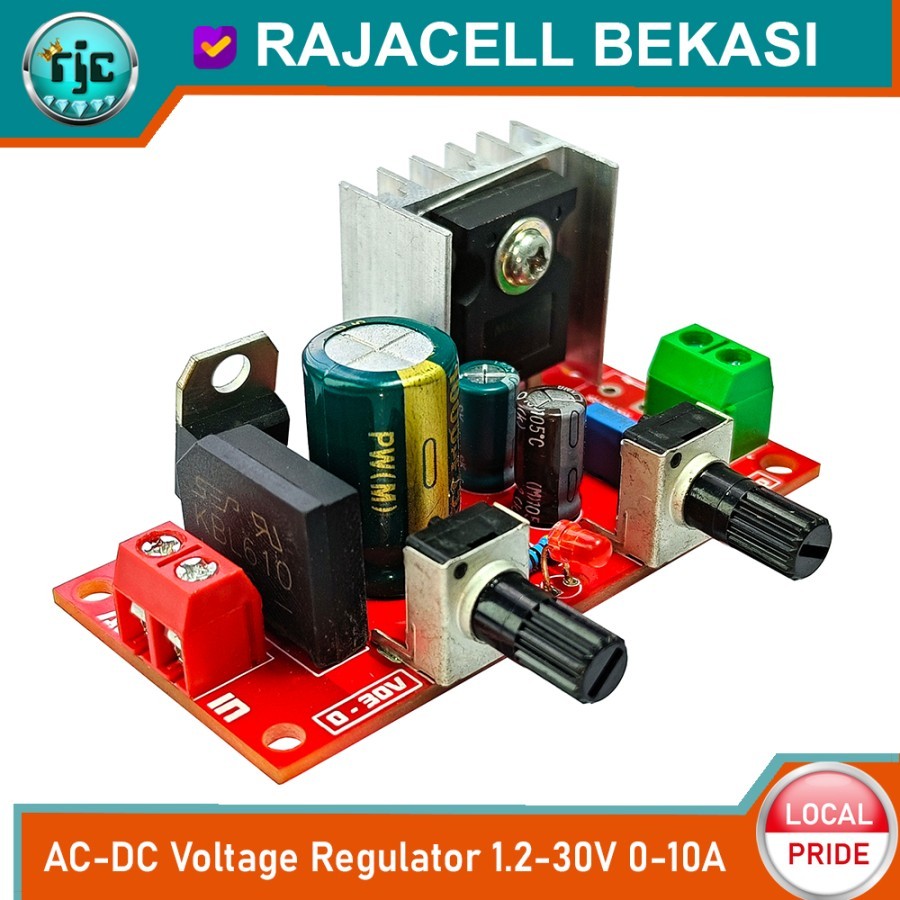 Jual LM317 Adjustable Voltage Regulator MBR Slow-Stepdown 10A AC-DC ...