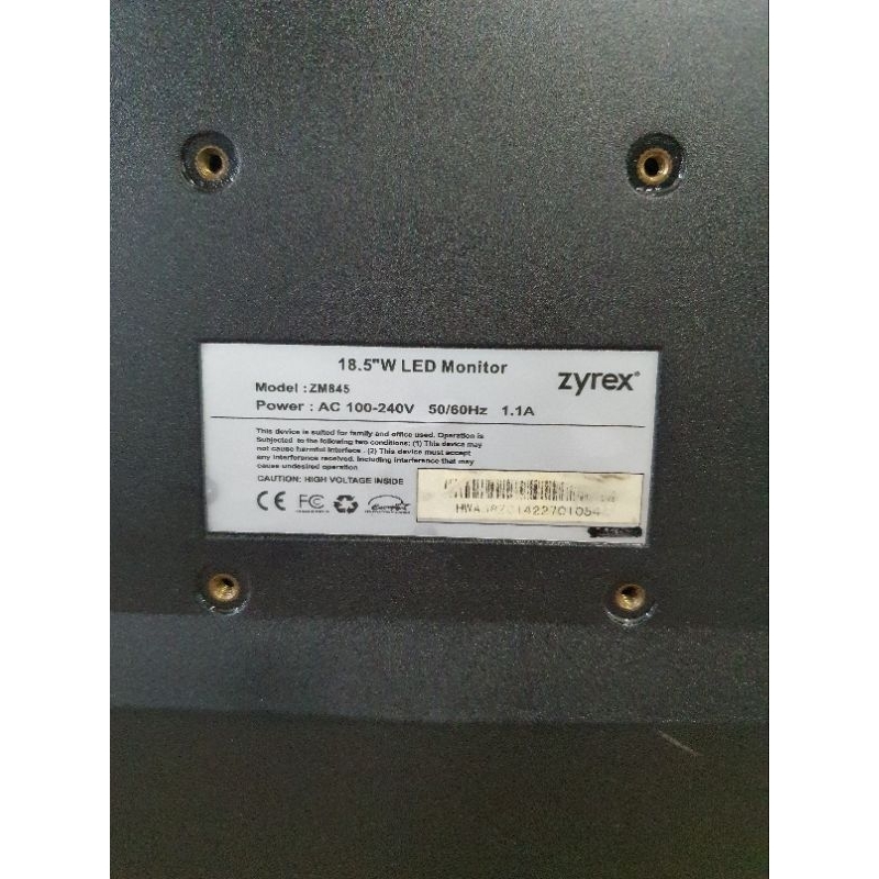 Jual MONITOR LAYAR ZYREX 19 INCHI LED WIDE MULUS LIKE NEW LENGKAP KABEL ...