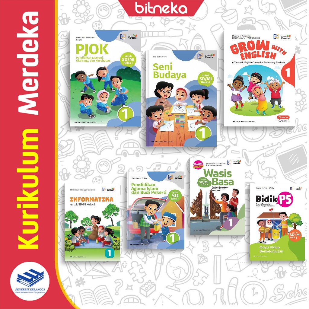Jual Buku Siswa Kurikulum Merdeka untuk SD/MI Kelas 1 - Erlangga ...