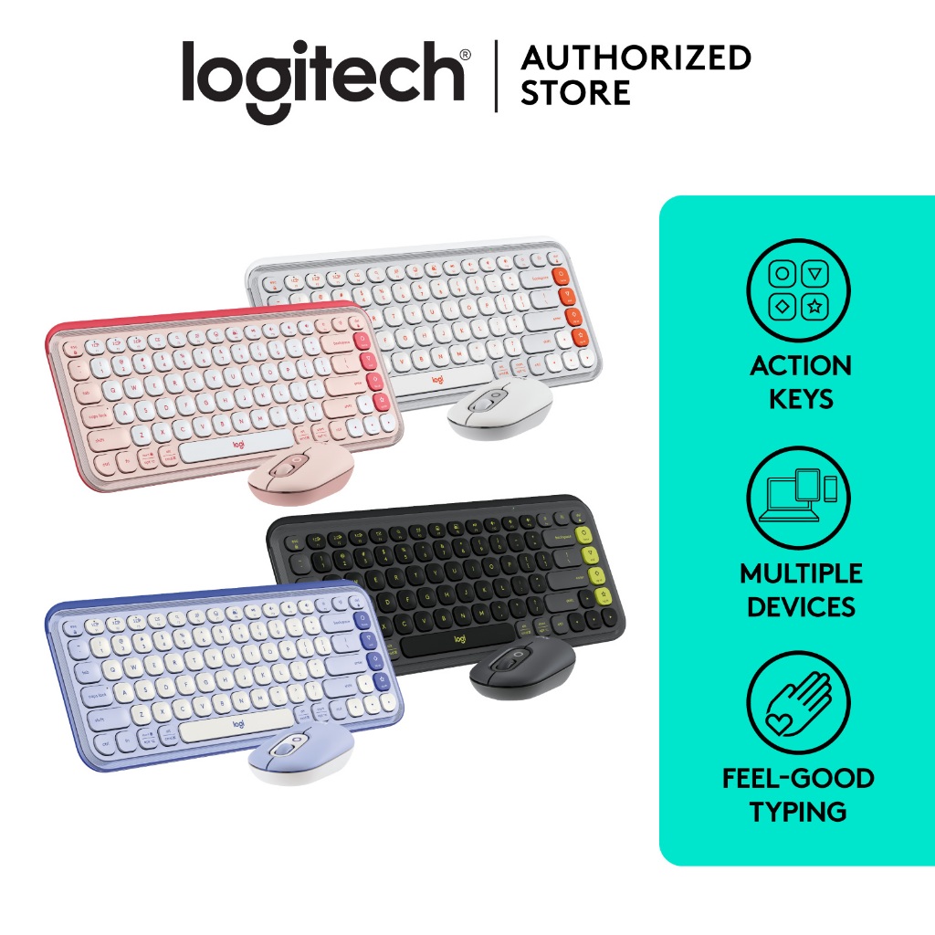Jual Logitech POP ICON COMBO, Kombo Keyboard dan Mouse Bluetooth ...