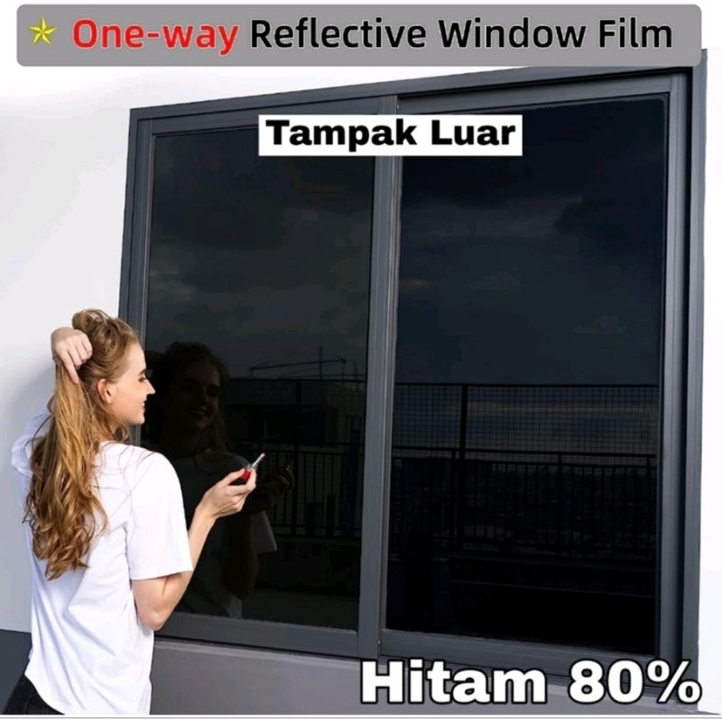 Jual RIBEN STIKER KACA HITAM 80% 60% 40% 20% PEREDAM SINAR MATAHARI ...