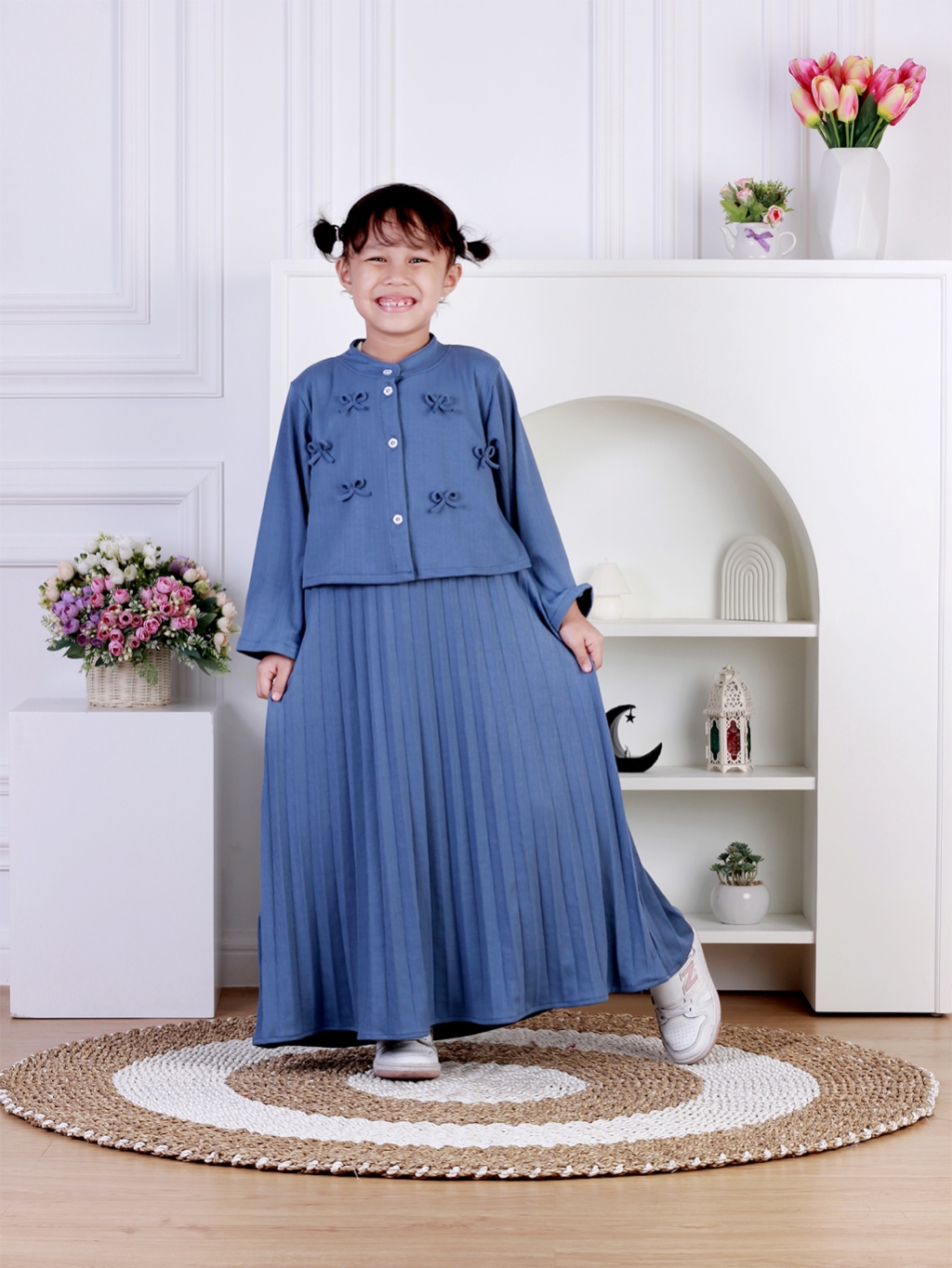 Jual Dungdungkids Gamis Anak Aurora Coquette 2 in 1 Knitt Plisket 3 ...
