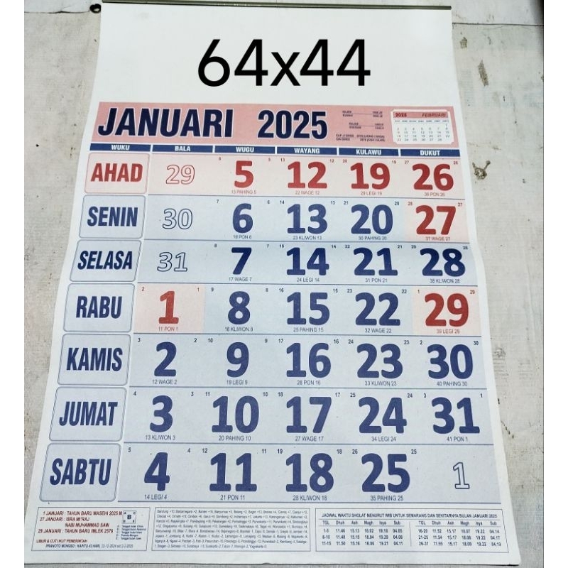 Jual kalender 2025 almanak dinding | Shopee Indonesia