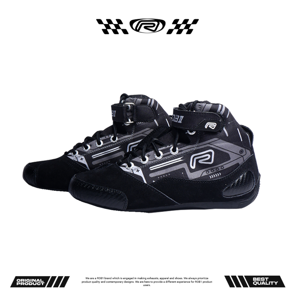 Jual ROB1 Sepatu Drag Black Machine | Shopee Indonesia